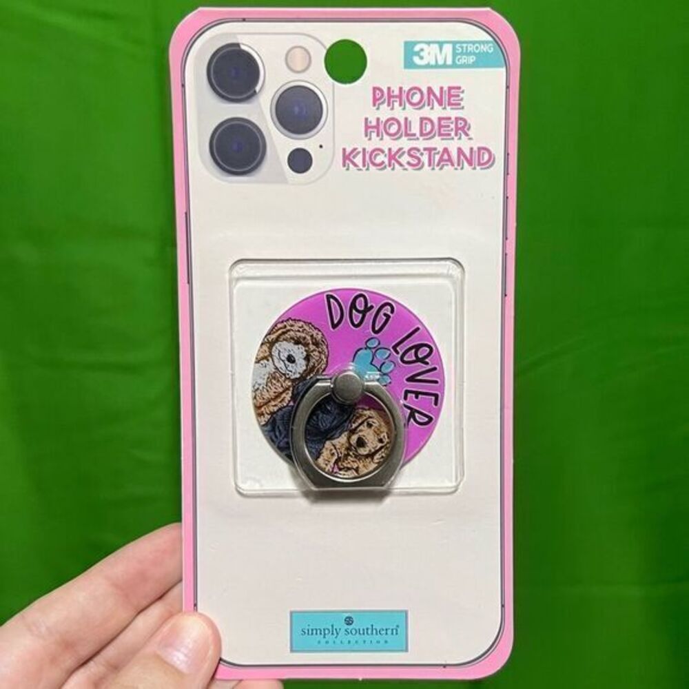 NWT Simply Southern Stick On Ring Phone Holder Kickstand “Dog Lover”